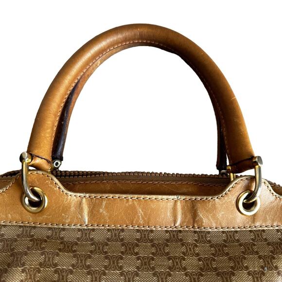 Celine Paris Tan Macadam Boston Handle Bag - Picture 13 of 16